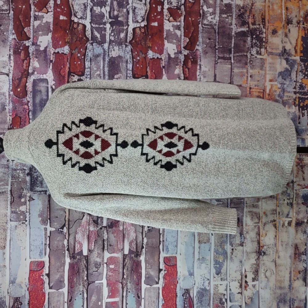 Debut Southwestern Aztec Pattern Cardigan Sweater - Picture 3 of 8
